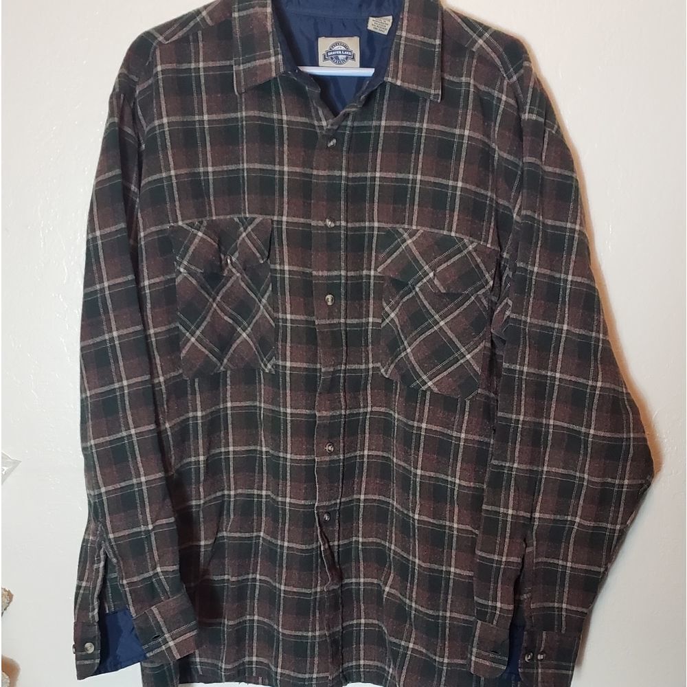Shaver plaid flannel shirt XL